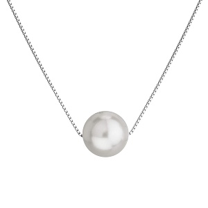 Evolution Group Náhrdelník se syntetickou perlou bílý 12049.1 white