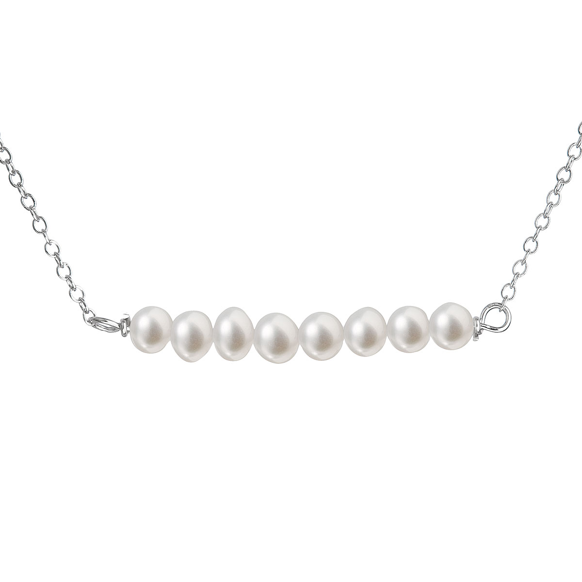 Evolution Group Perlový náhrdelník z pravých říčních perel bílý 22021.1