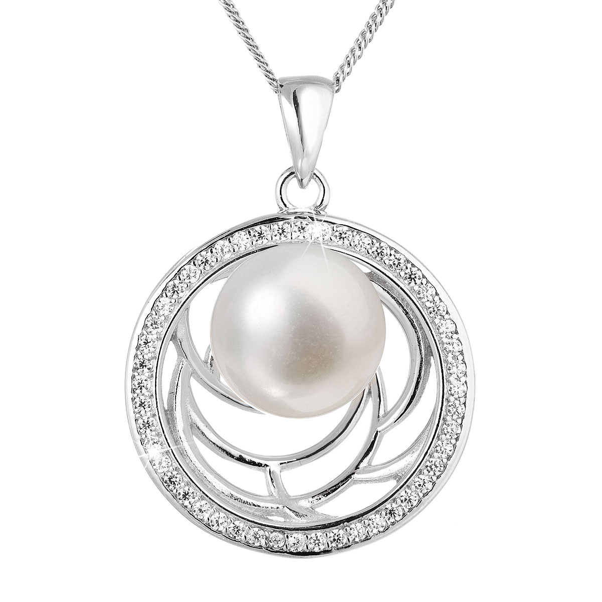 Evolution Group Perlový náhrdelník z pravých říčních perel bílý 22029.1