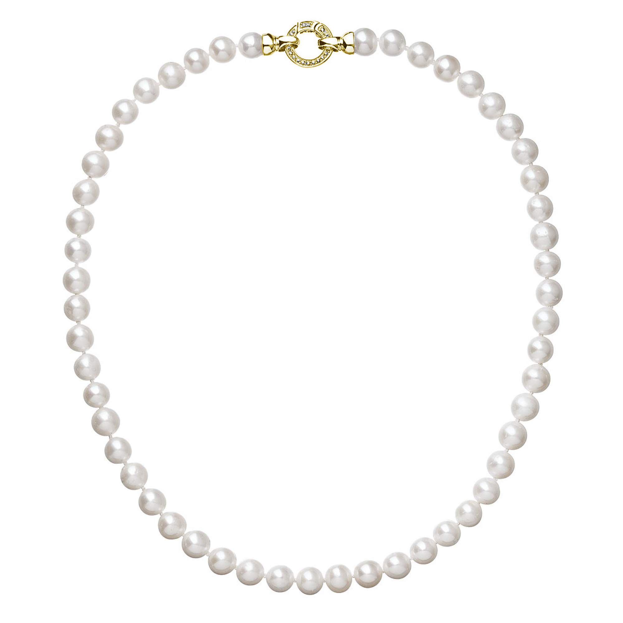 Evolution Group Perlový náhrdelník z pravých říčních perel bílý 22003.1