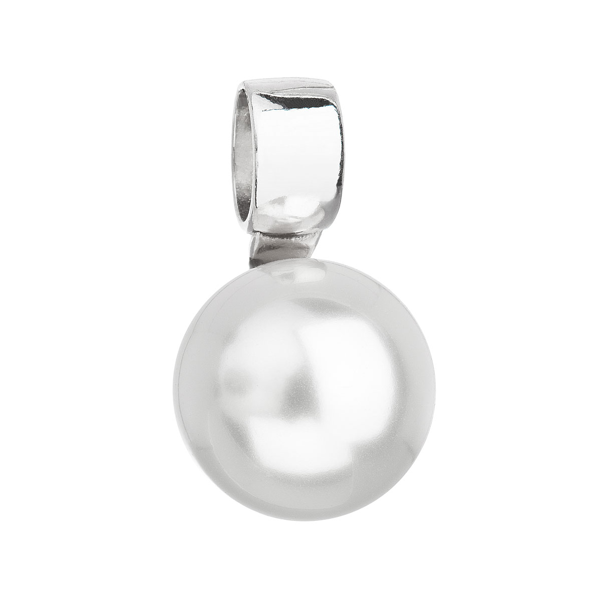 Evolution Group Stříbrný přívěsek s bílou kulatou perlou 34212.1