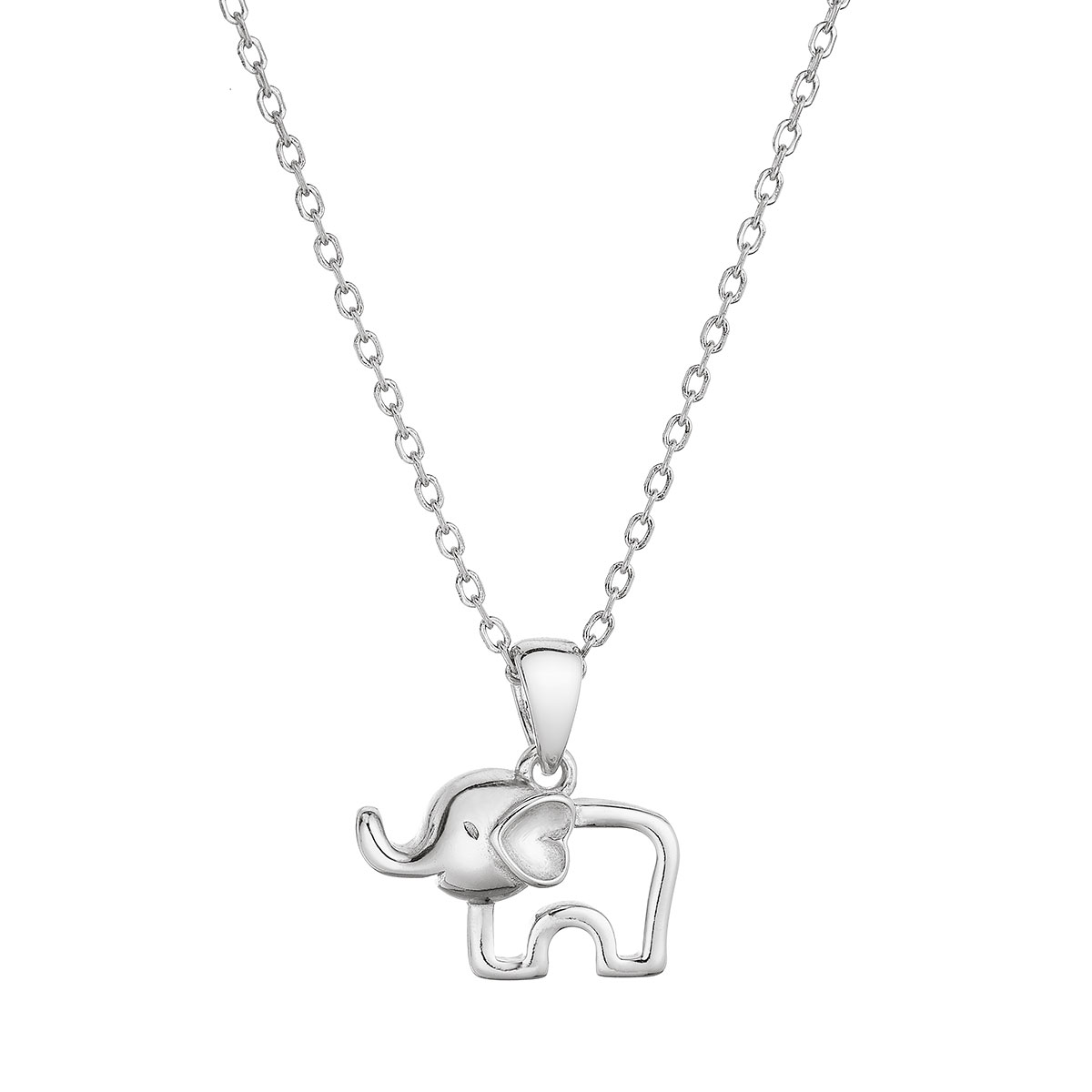 Evolution Group Stříbrný náhrdelník slon 62012